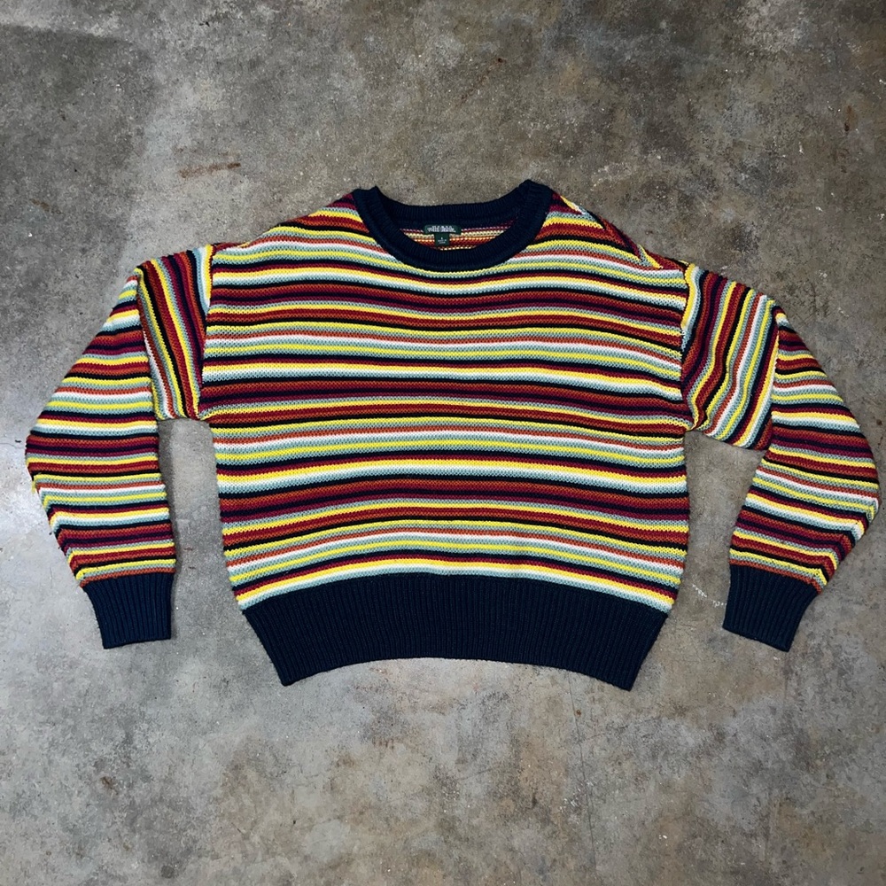 Wild Fable Colorful Striped Crewneck Sweater